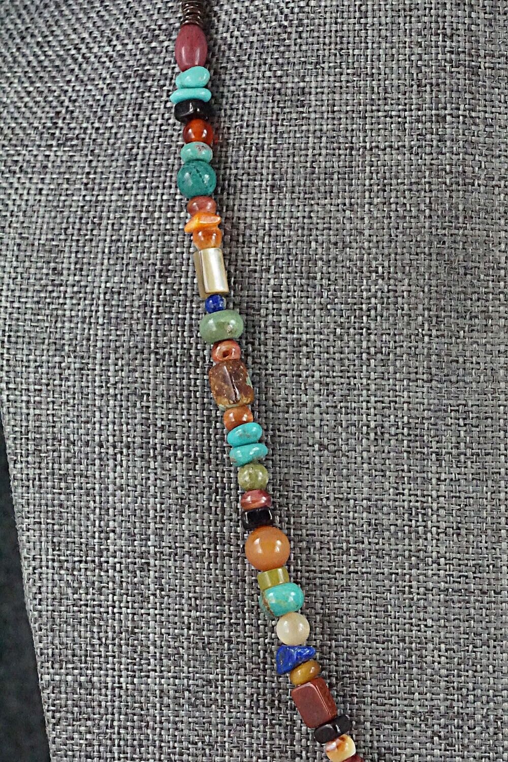 Multi-Stone and Sterling Silver Necklace - Helen Tsosie