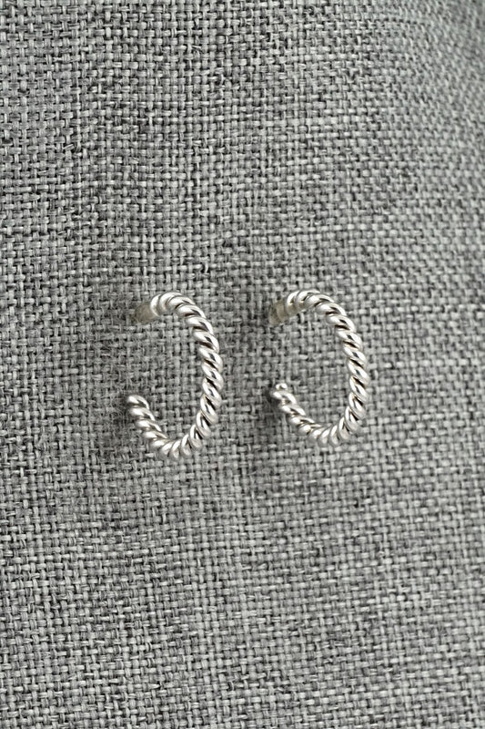 Sterling Silver Hoop Earrings - Elaine Tahe