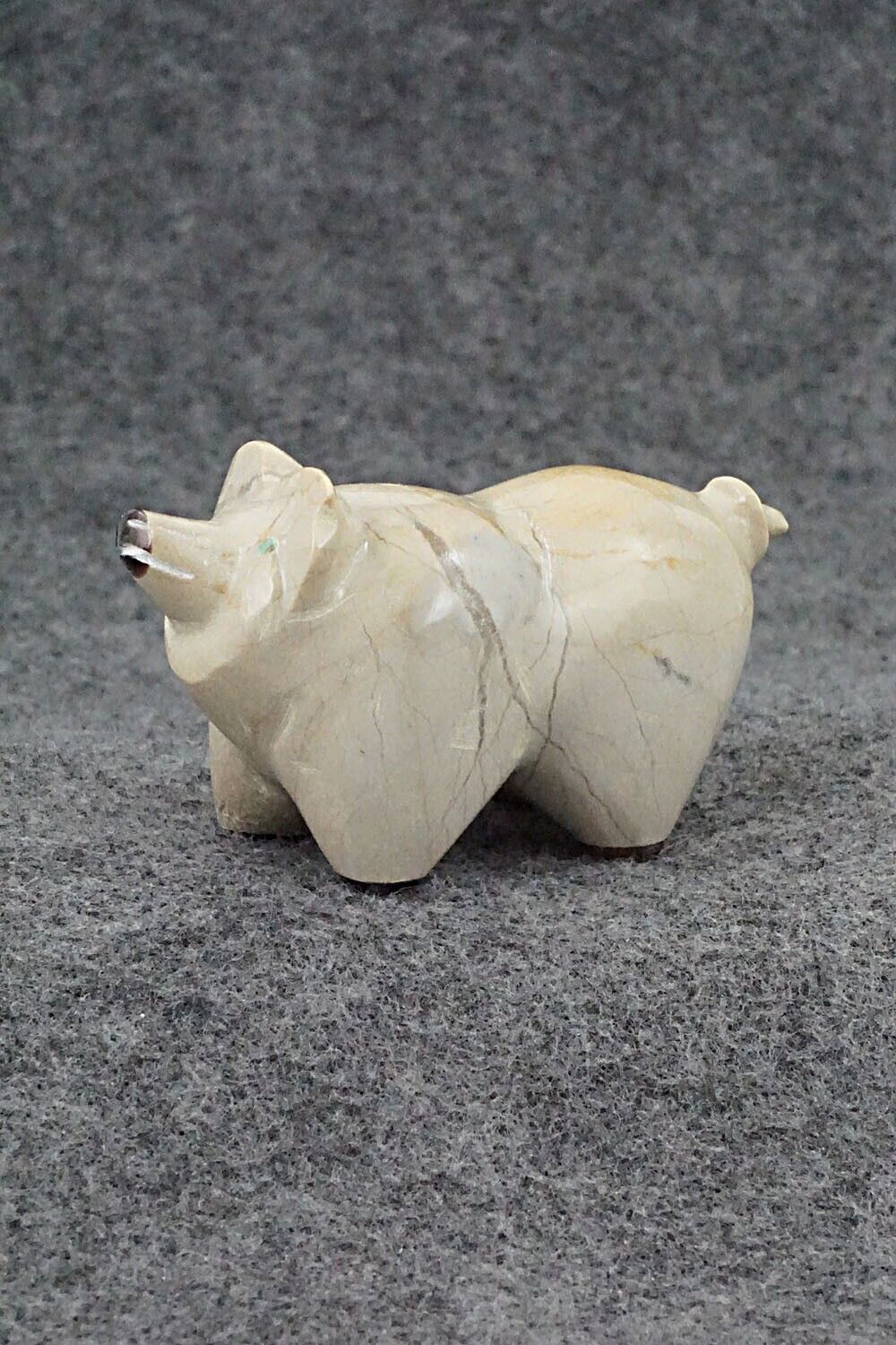 Pig Zuni Fetish Carving - Lyndric Leekya