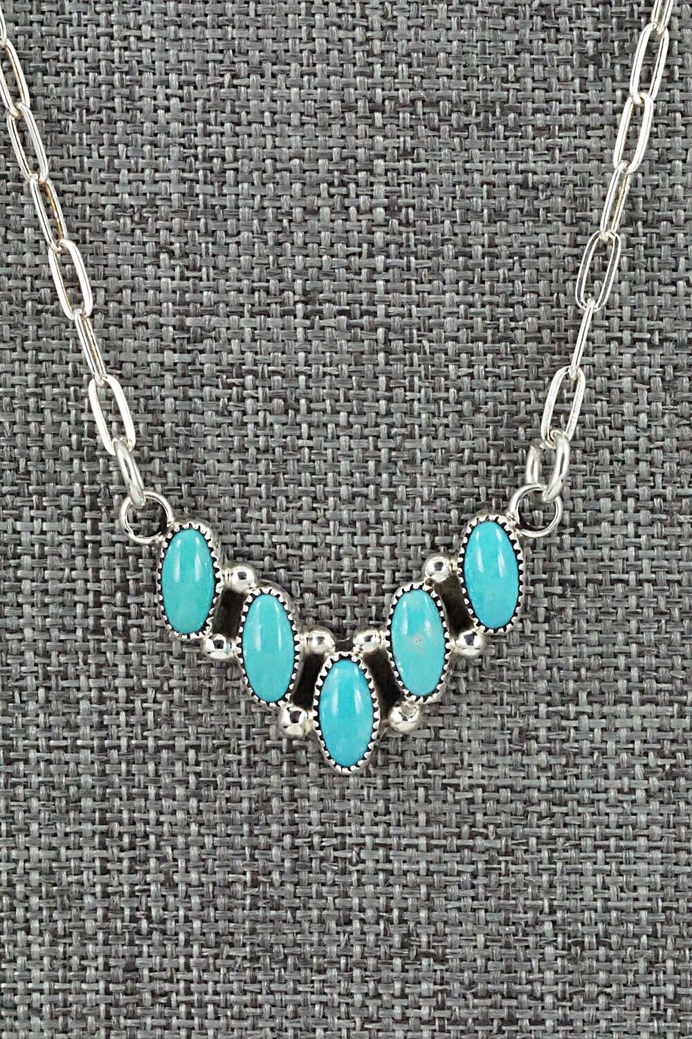 Turquoise & Sterling Silver Necklace - Anna Spencer
