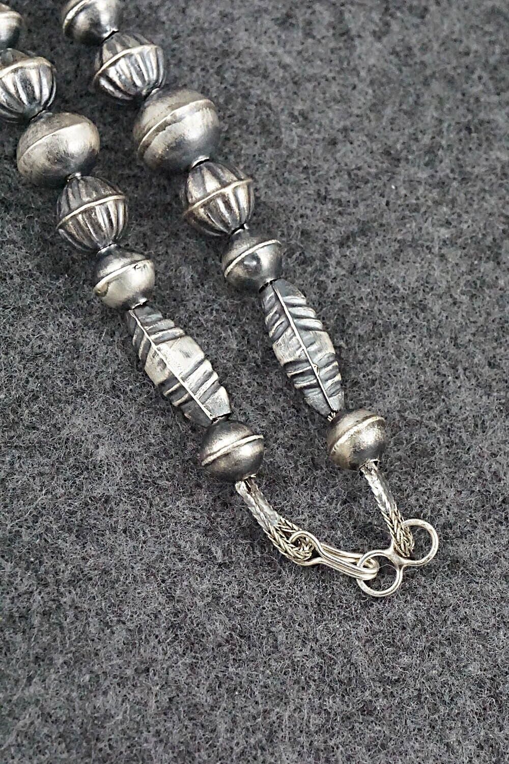 Sterling Silver Navajo Pearl Necklace 20" - Vintage