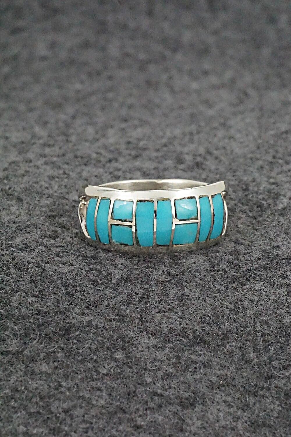 Turquoise & Sterling Silver Ring - Gloria Chattin - Size 11.5