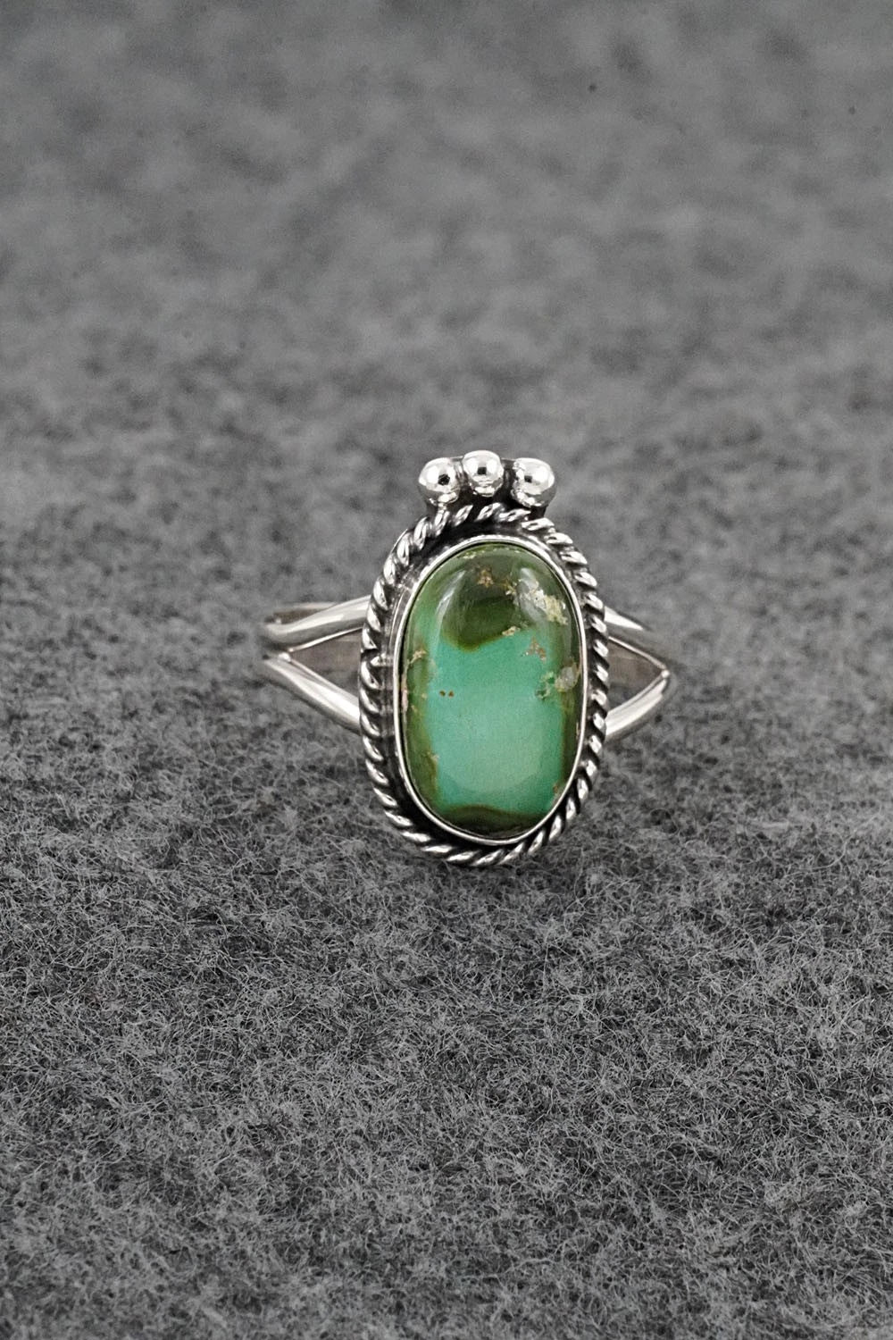 Turquoise & Sterling Silver Ring - Rosemary Saunders - Size 8