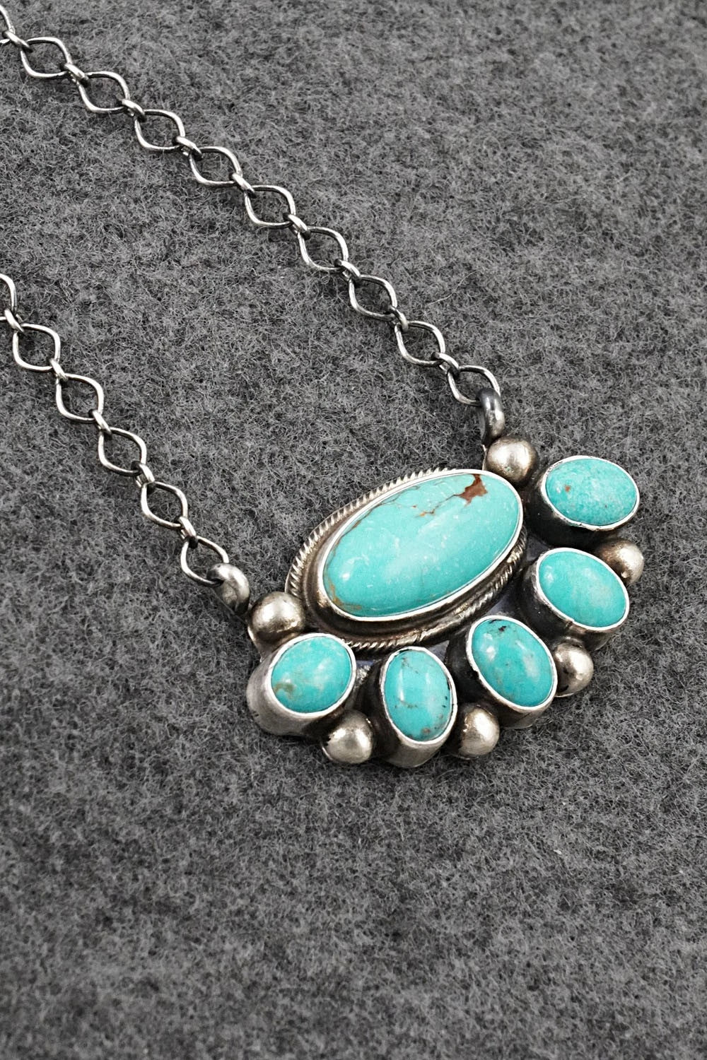 Turquoise & Sterling Silver Necklace - Kathleen Livingston