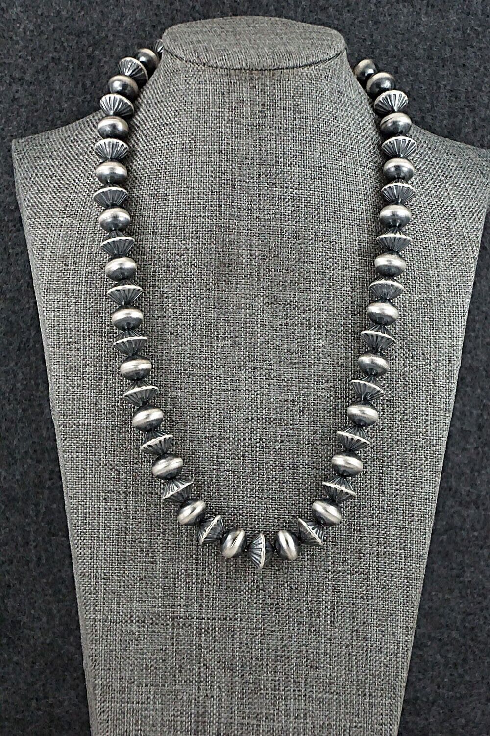 Sterling Silver Navajo Pearl Necklace 20" - Preston Haley