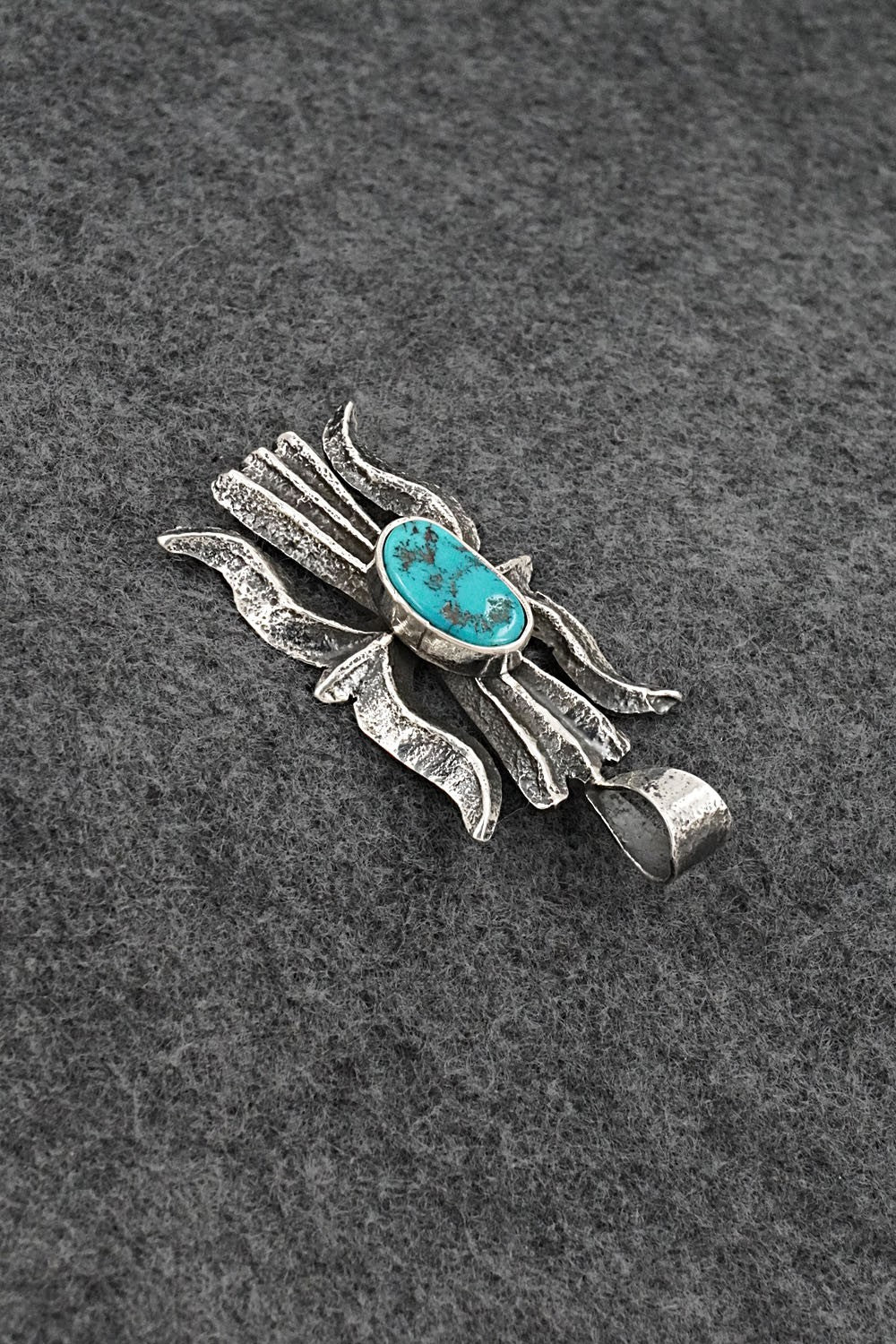 Turquoise & Sterling Silver Pendant - Cody Noble