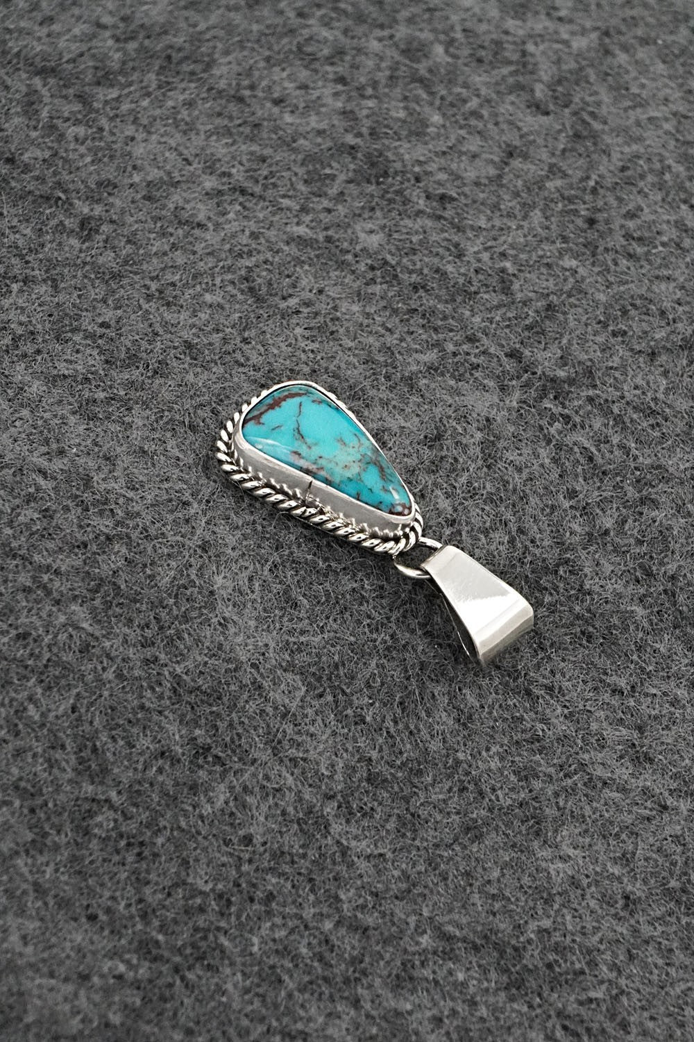 Turquoise & Sterling Silver Pendant - Rena Begay