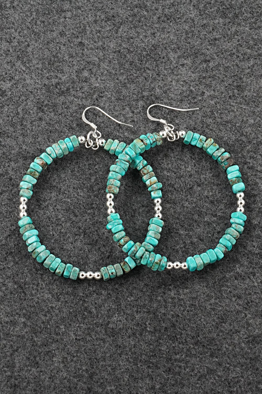 Turquoise & Sterling Silver Earrings - Doreen Jake