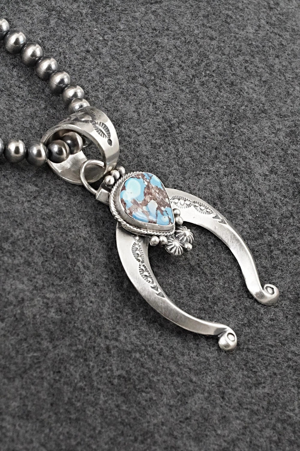 Turquoise & Sterling Silver Necklace - Samuel Yellowhair