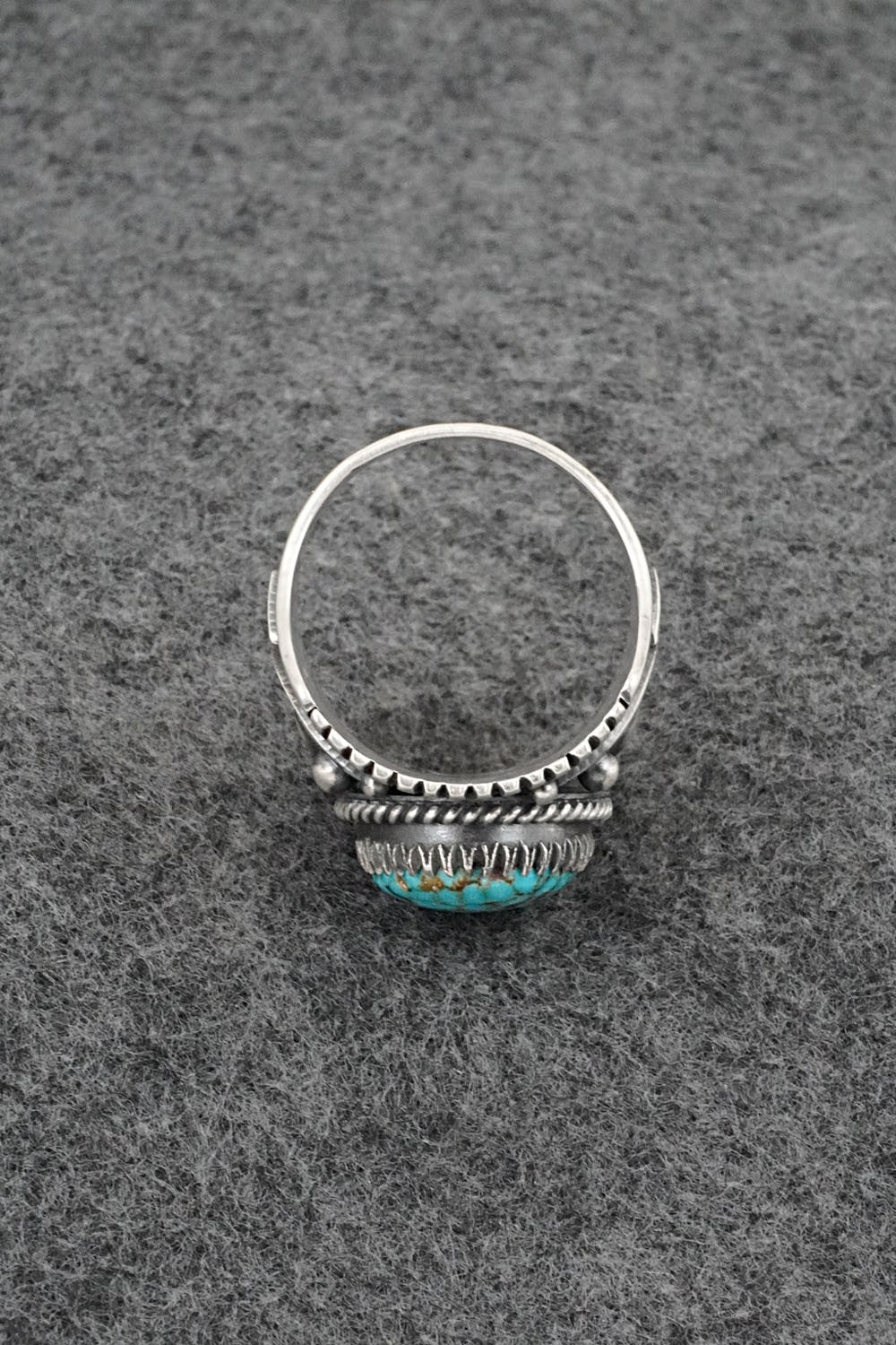 Turquoise & Sterling Silver Ring - Derrick Gordon - Size 11