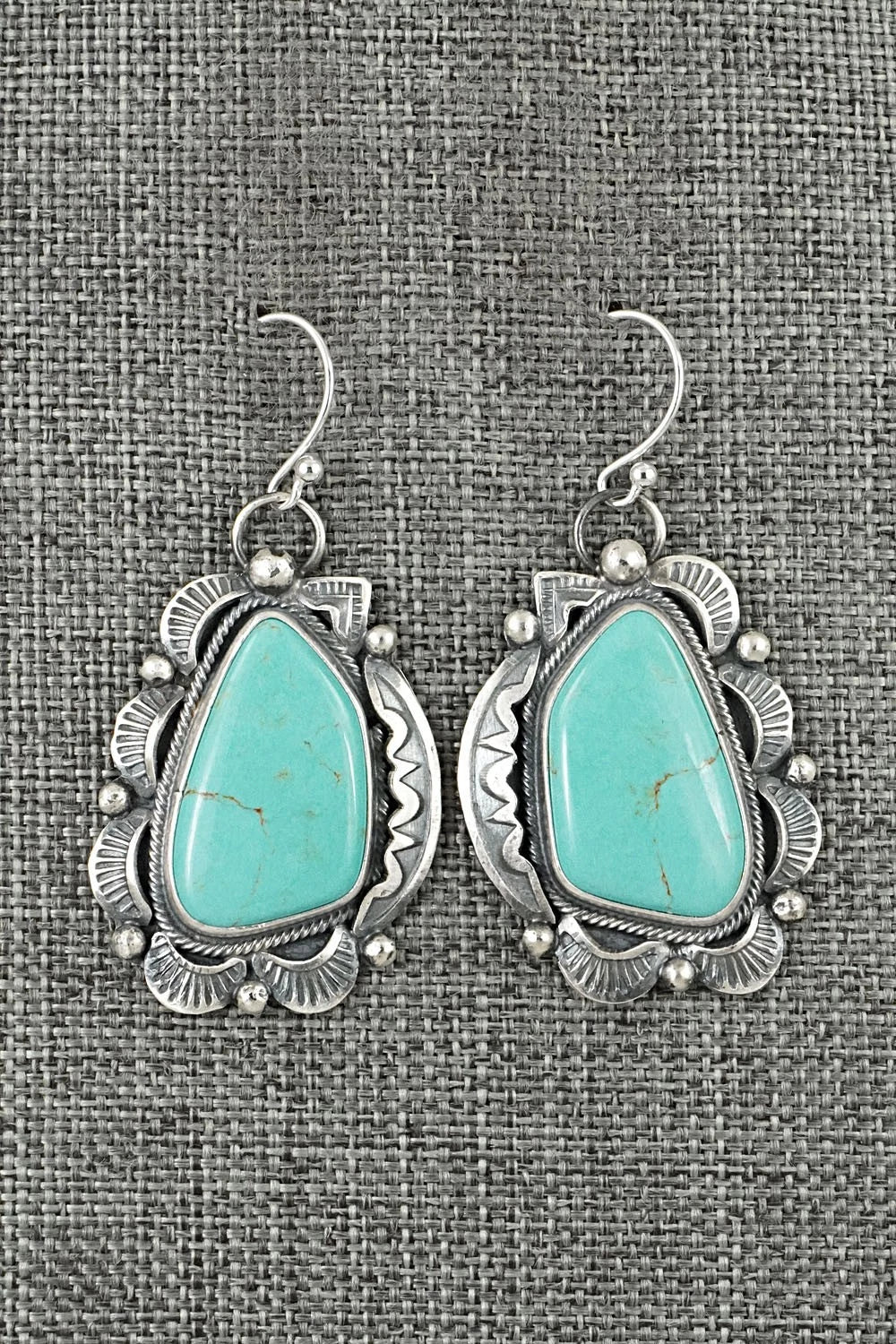 Turquoise & Sterling Silver Earrings - Jackson Hoskie