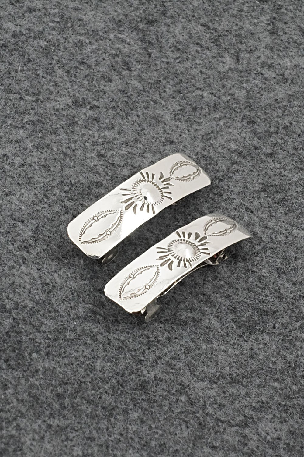 Sterling Silver Hair Barrettes - Bertha Begay