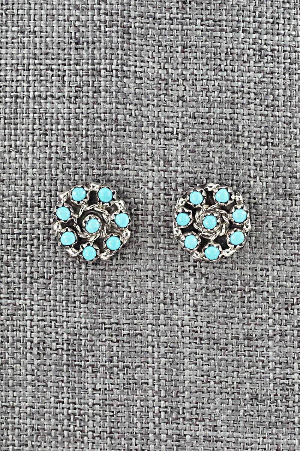 Turquoise & Sterling Silver Earrings - Randy Hooee