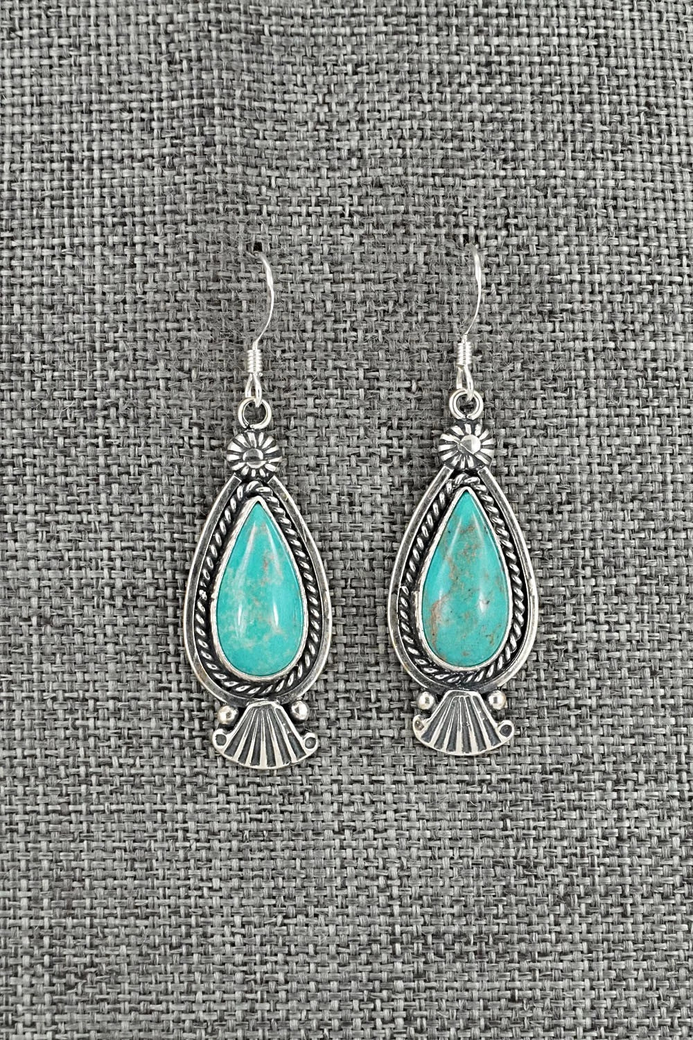 Turquoise & Sterling Silver Earrings - Verley Betone
