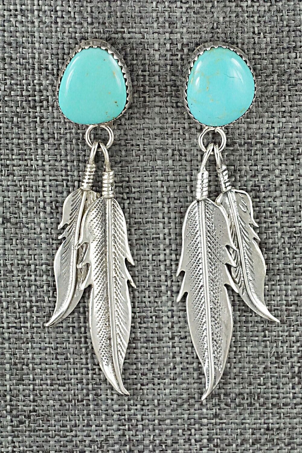 Turquoise & Sterling Silver Earrings - Letricia Largo
