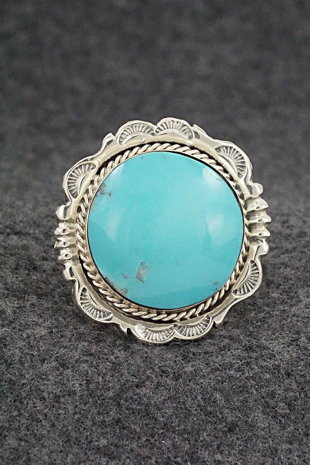 Sterling Turquoise Signed Ring Sz.9 outlet