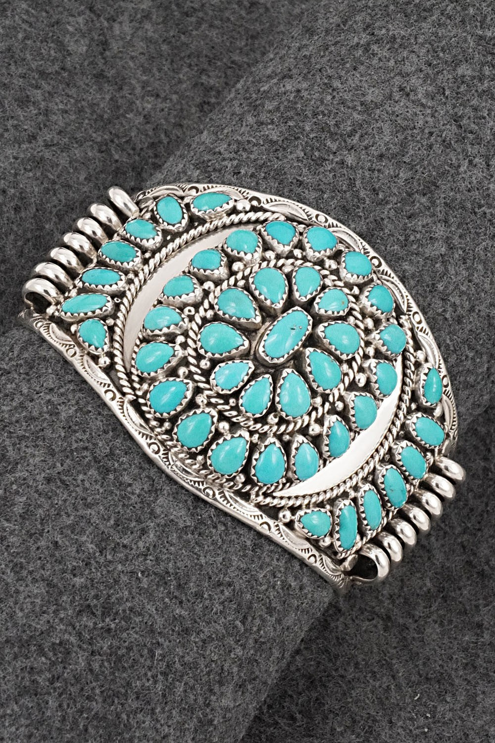 Turquoise and Sterling Silver Bracelet & Ring Set - Tina Jones - Size 8