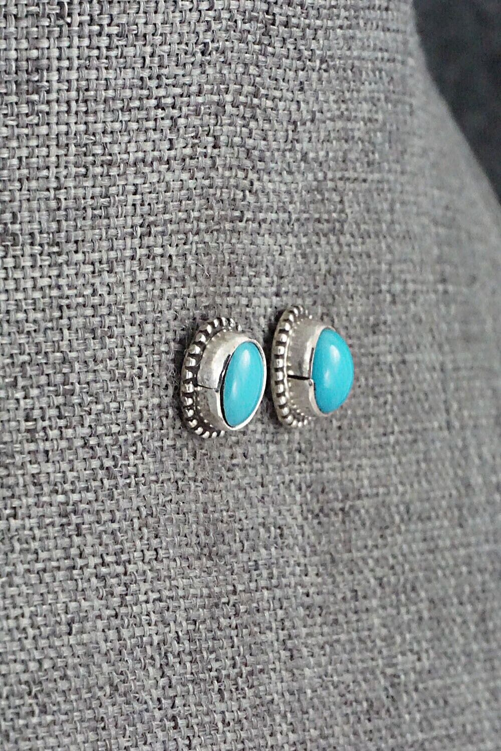 Turquoise & Sterling Silver Earrings - Rosemary Saunders