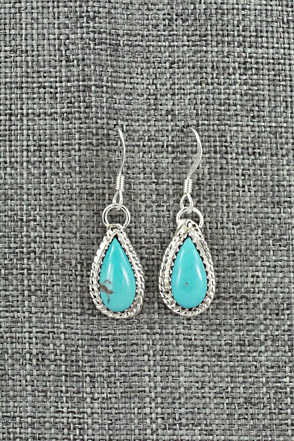 Turquoise & Sterling Silver Earrings - Angeline Platero