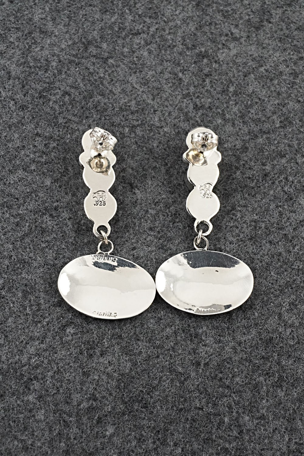 Turquoise, Coral & Sterling Silver Earrings - Annette Martinez