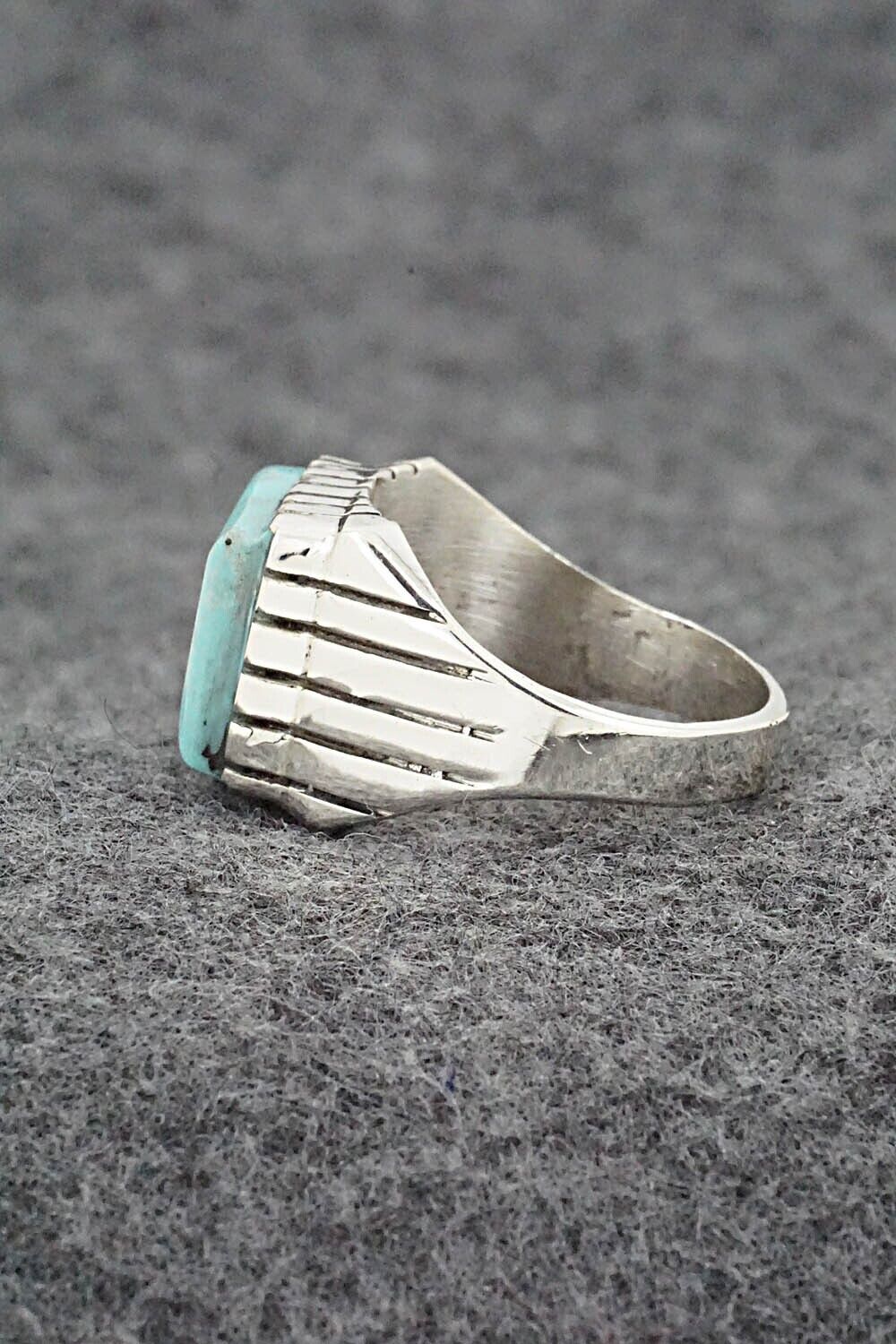 Turquoise & Sterling Silver Ring - Trevor Jack - Size 9.75