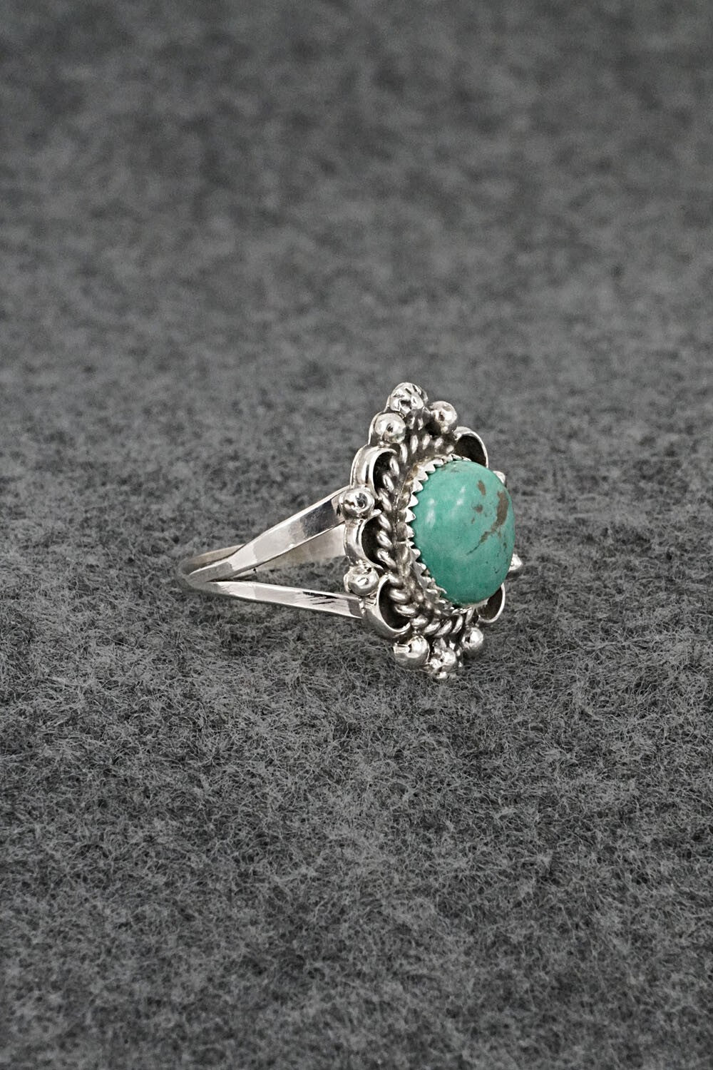 Turquoise & Sterling Silver Ring - Frieda Martinez - Size 7.25