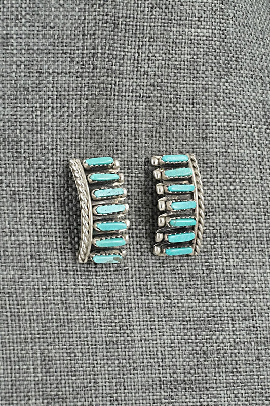 Turquoise & Sterling Silver Earrings - Charlie John