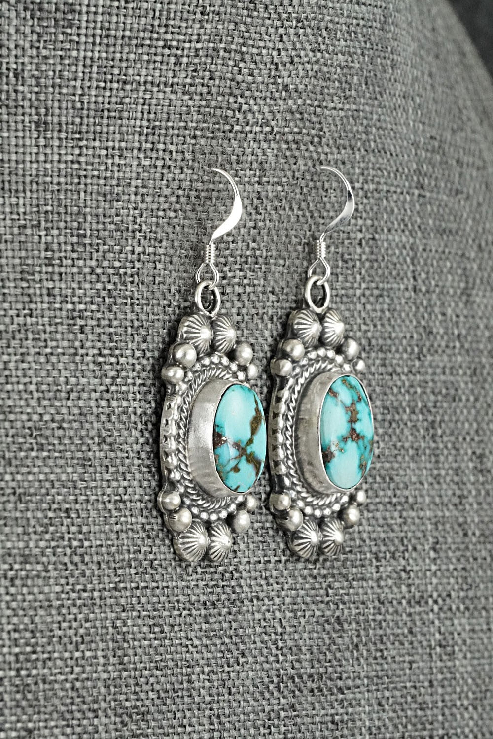 Turquoise & Sterling Silver Squash Blossom Set - Tom Lewis