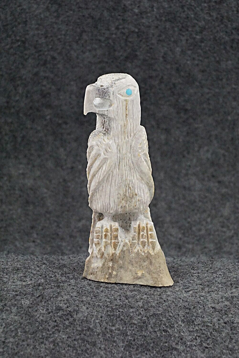 Eagle Zuni Fetish Carving - Garrick Weeka