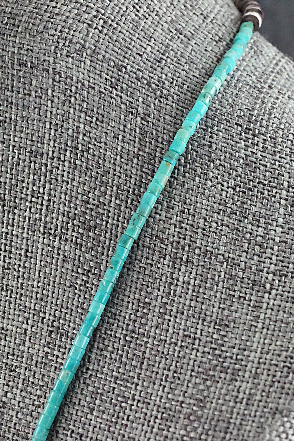 Turquoise & Shell Necklace 18" - Ramona Calavaza