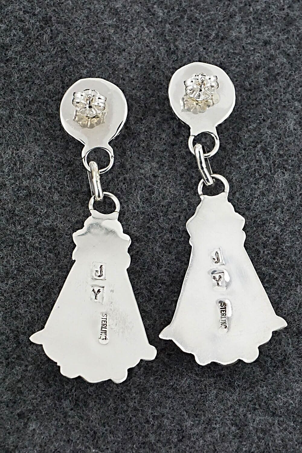 Turquoise & Sterling Silver Earrings - Juanita Yatsatie