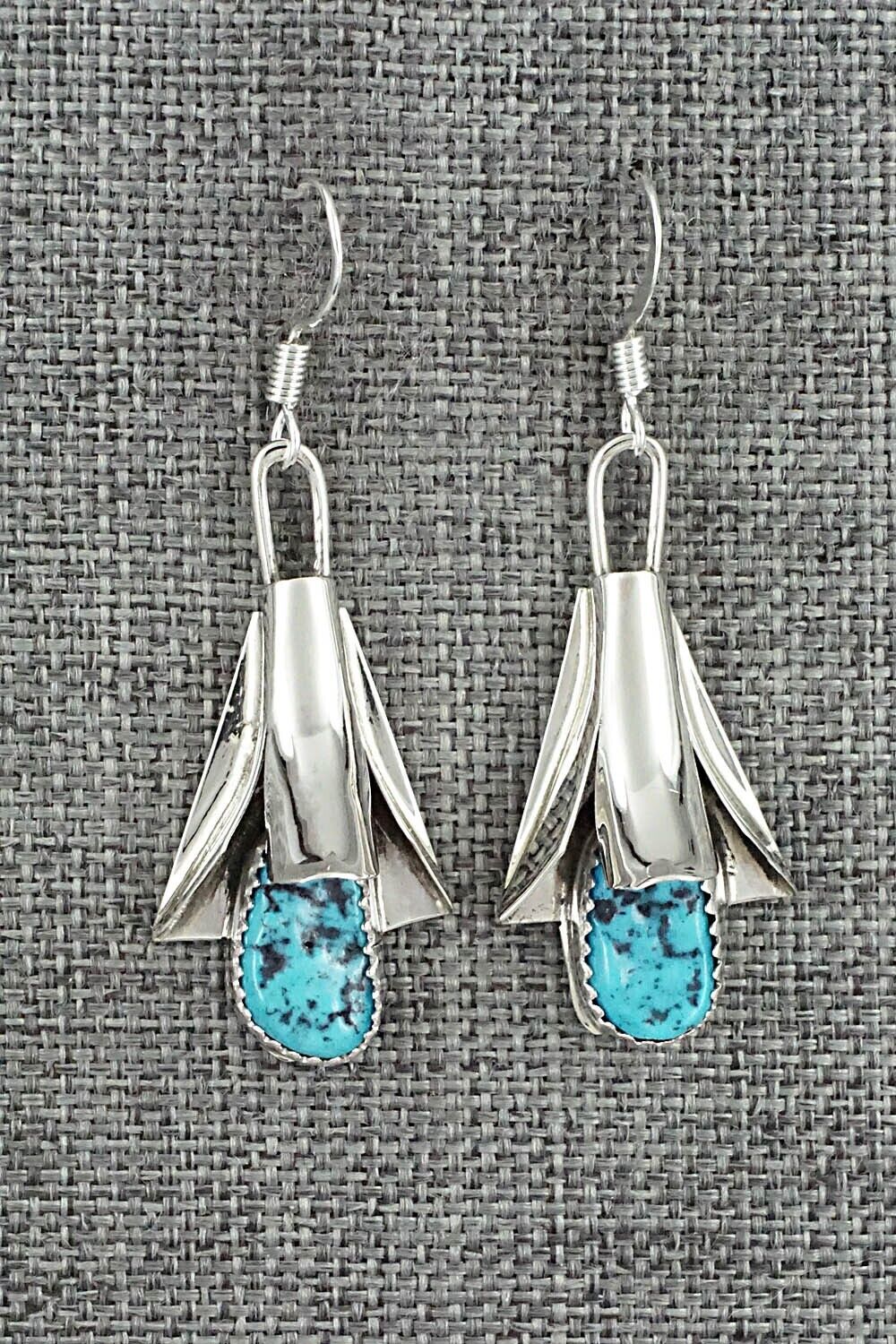 Turquoise & Sterling Silver Earrings - Louise Yazzie