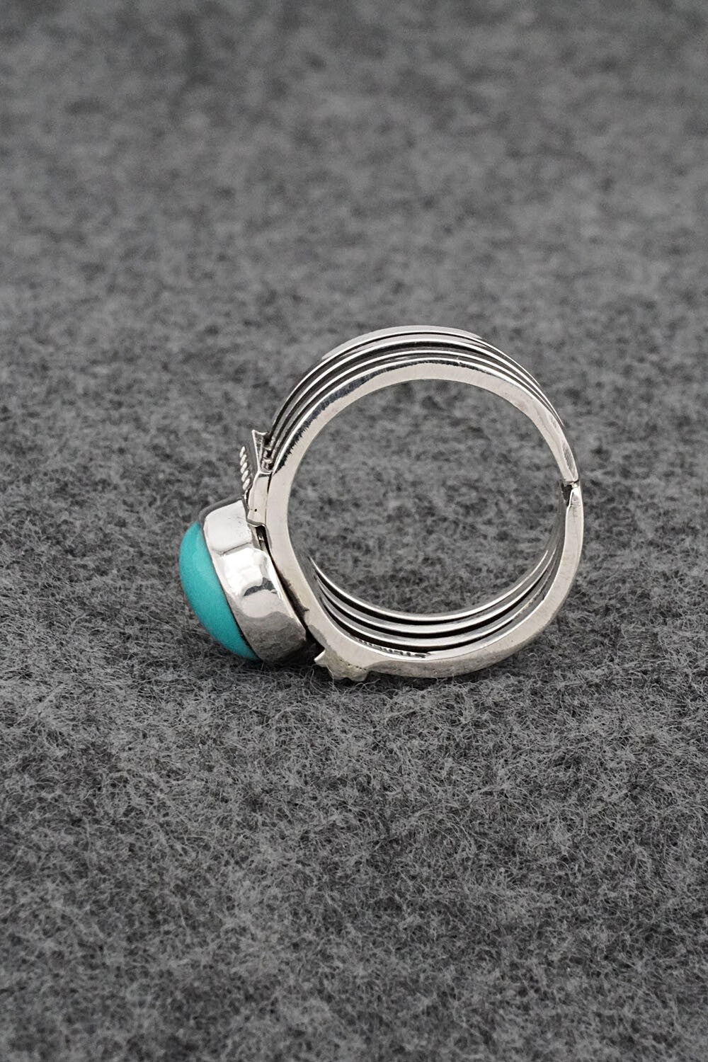 Turquoise & Sterling Silver Ring - Thomas Yazzie - Size 7