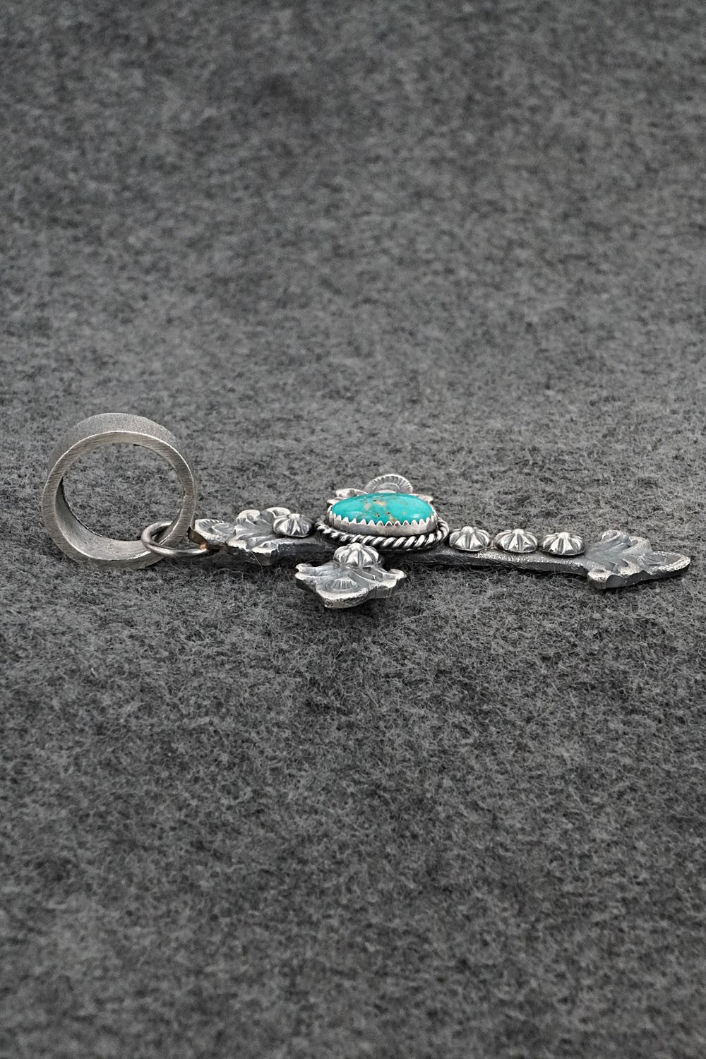 Turquoise & Sterling Silver Pendant - Kevin Billah