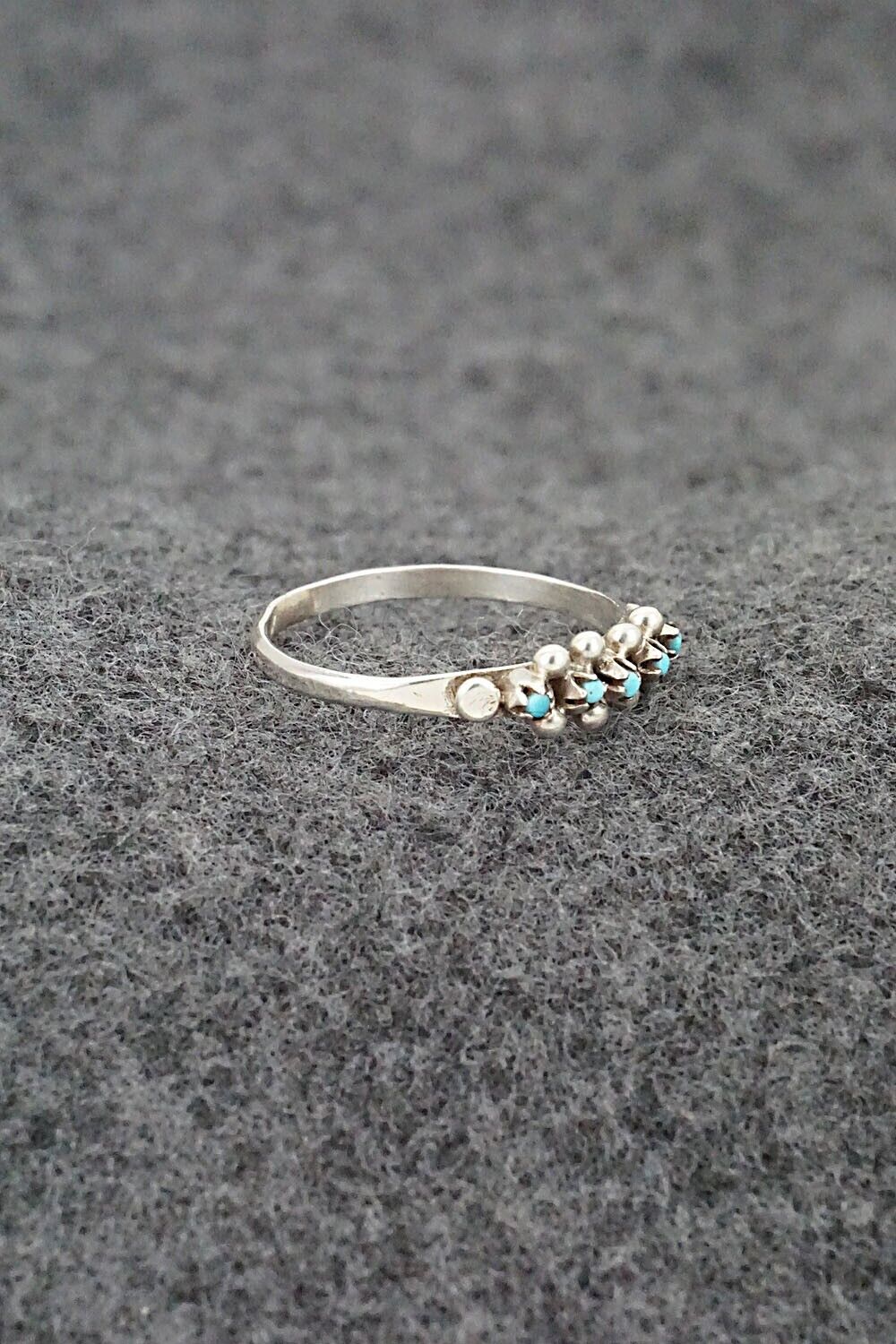 Turquoise & Sterling Silver Ring - Justin Amesoli - Size 5.75