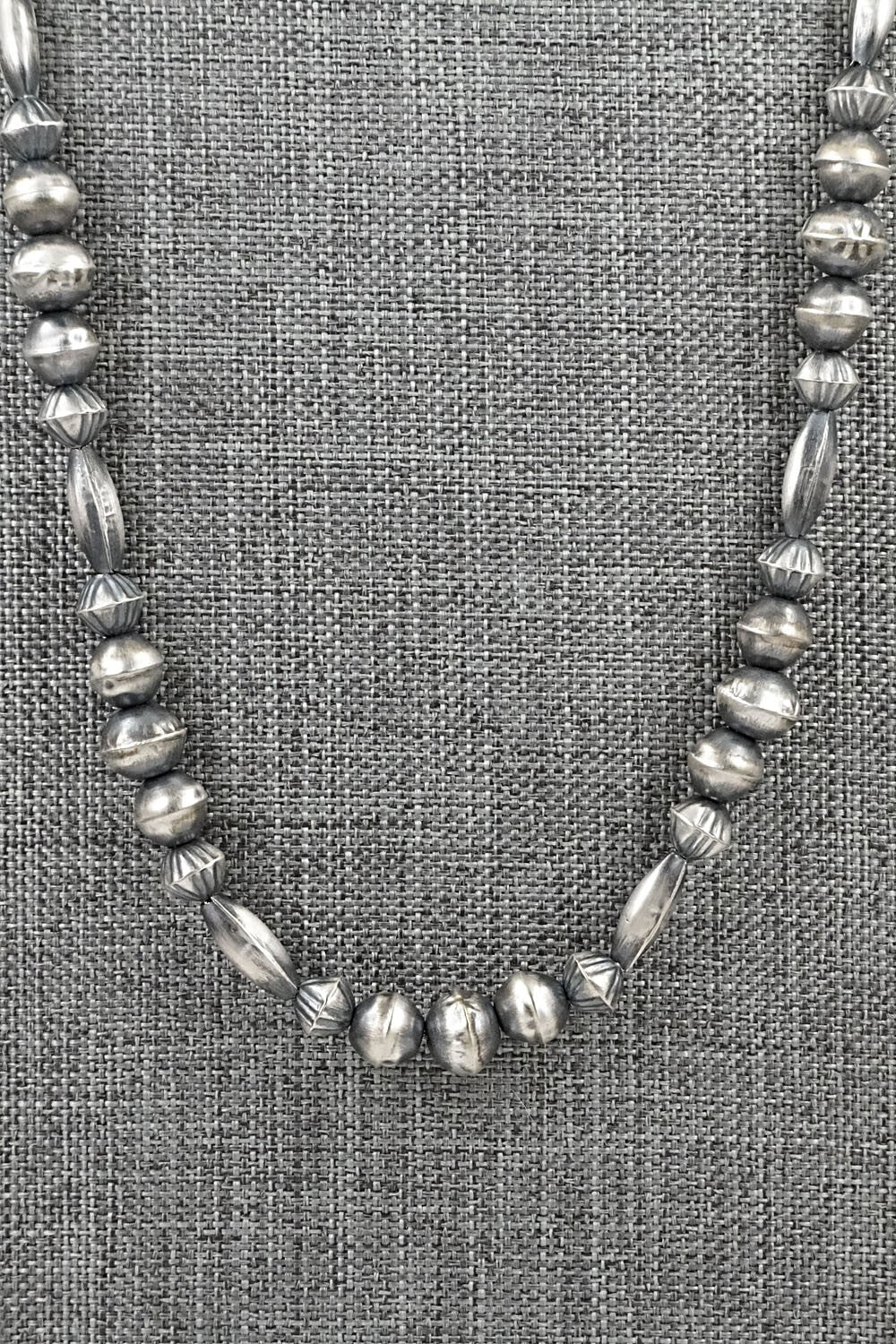 Sterling Silver Navajo Pearl Necklace 26" - Vintage