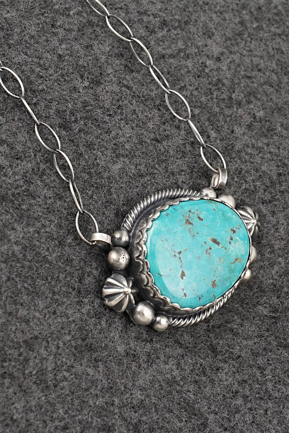 Turquoise & Sterling Silver Necklace - Mark Yazzie