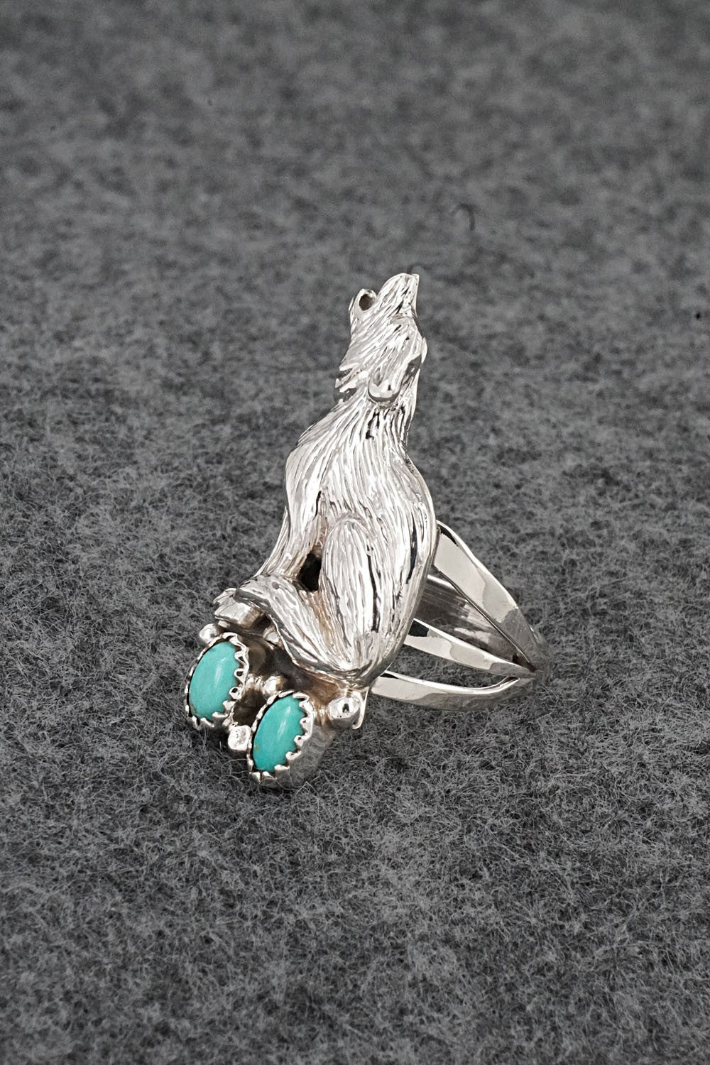 Turquoise & Sterling Silver Ring - Robert Martinez - Size 6.75