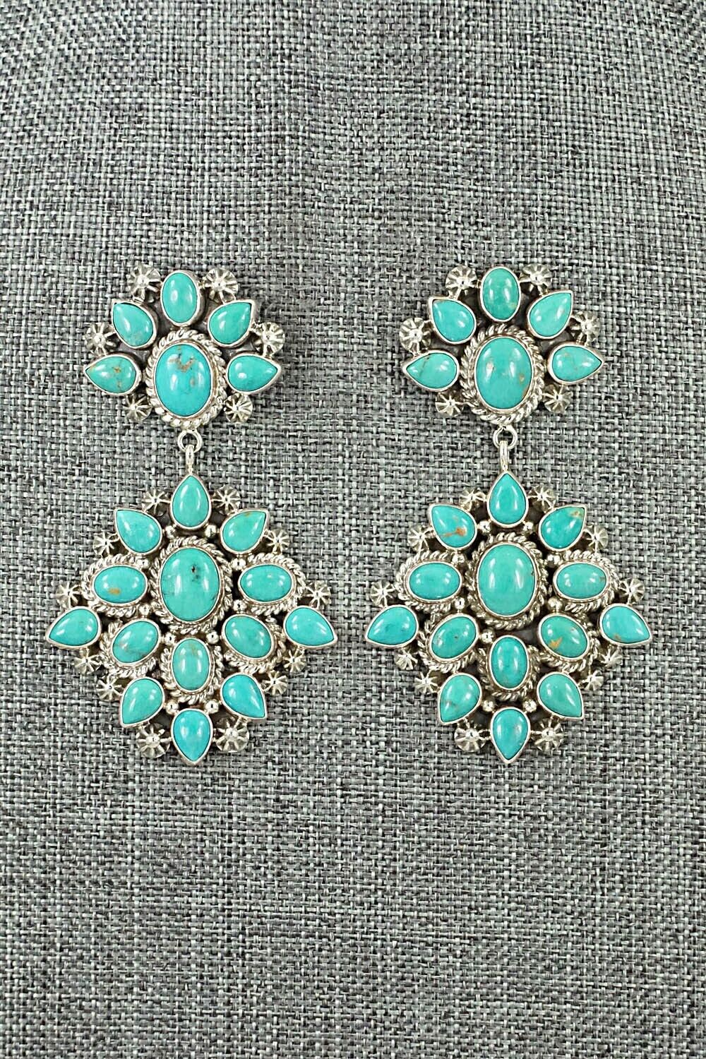 Turquoise and Sterling Silver Earrings - Lucinda Linkin