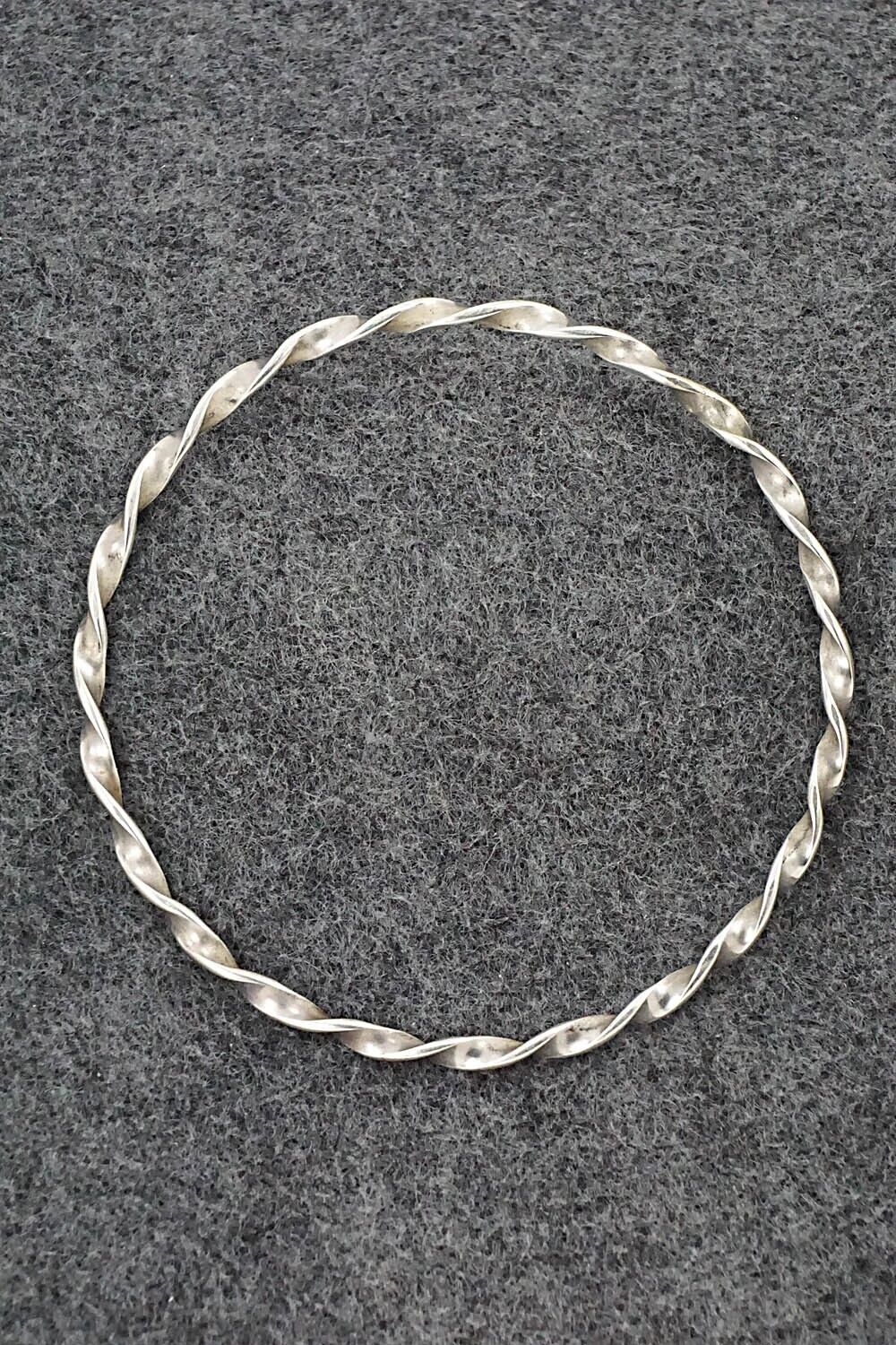 Sterling Silver Bangle Bracelet - Elaine Tahe