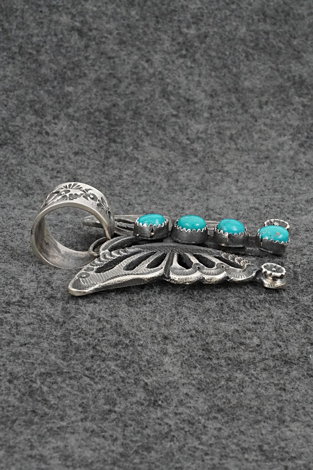 Turquoise & Sterling Silver Pendant - Eva & Linberg Billah