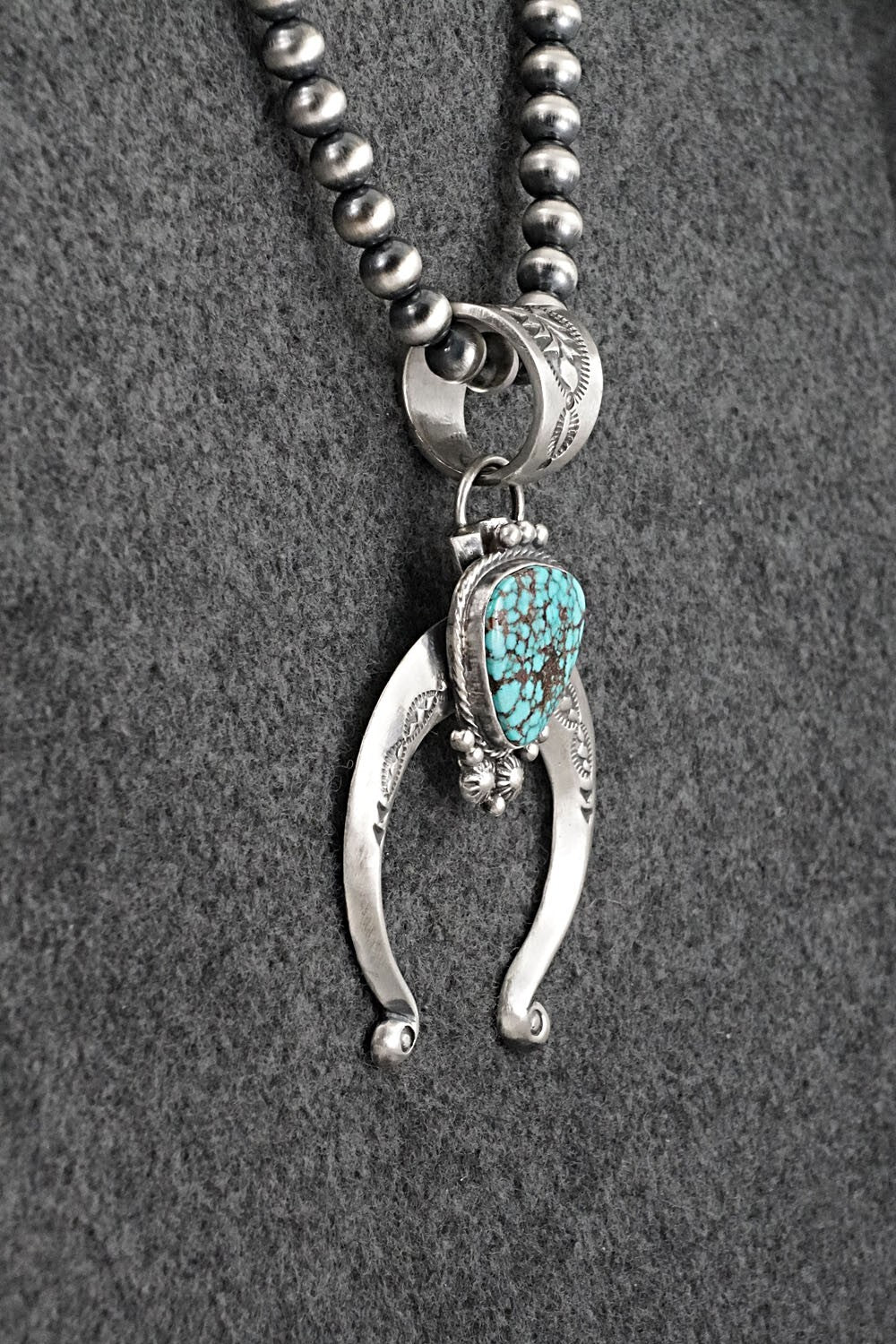 Turquoise & Sterling Silver Necklace - Samuel Yellowhair