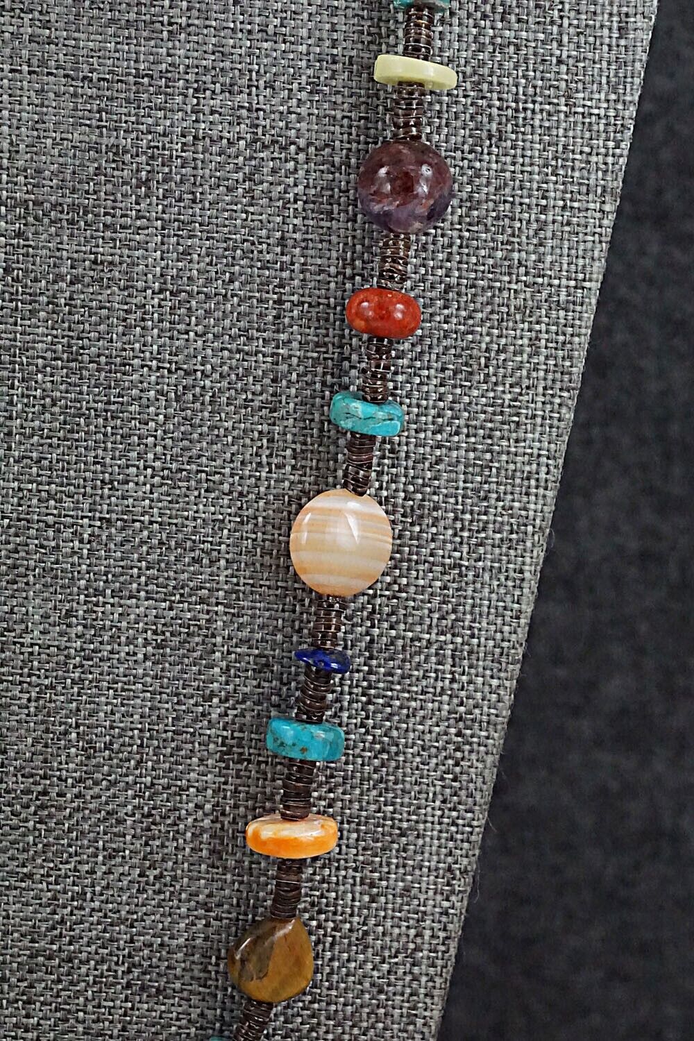 Multi-Stone and Sterling Silver Necklace - Helen Tsosie