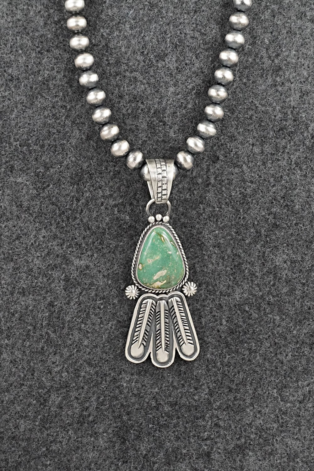 Turquoise & Sterling Silver Necklace - Verley Betone