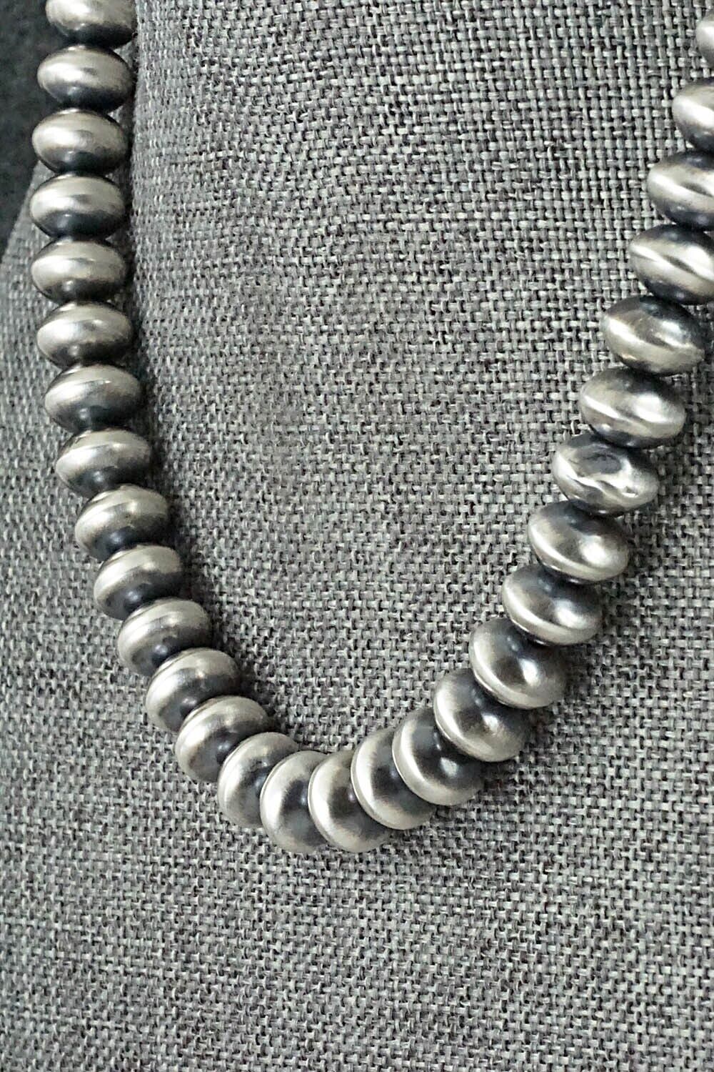 Sterling Silver Navajo Pearl Necklace 14" - Dorinda Mariano