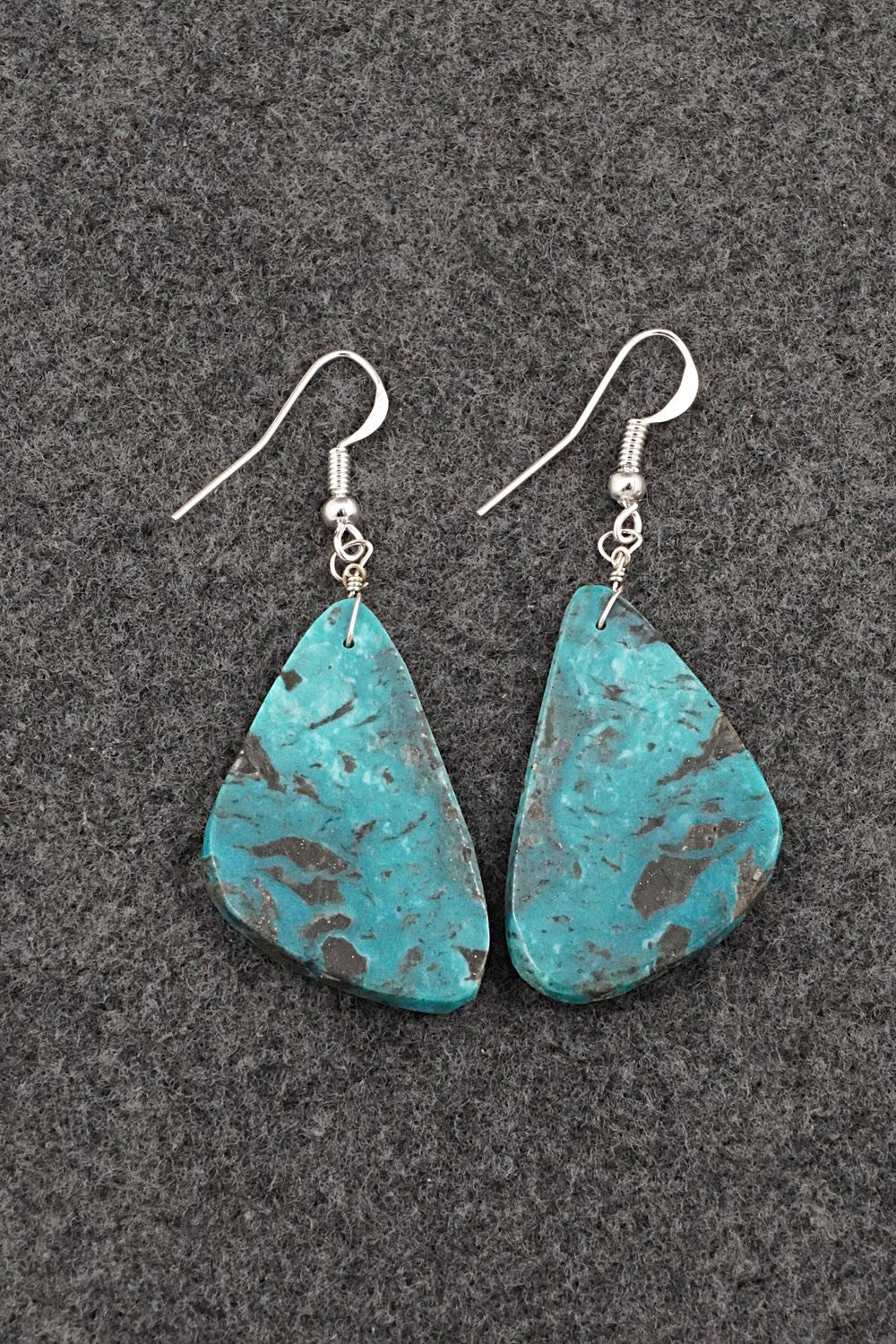 Turquoise & Sterling Silver Earrings - Louise Pete