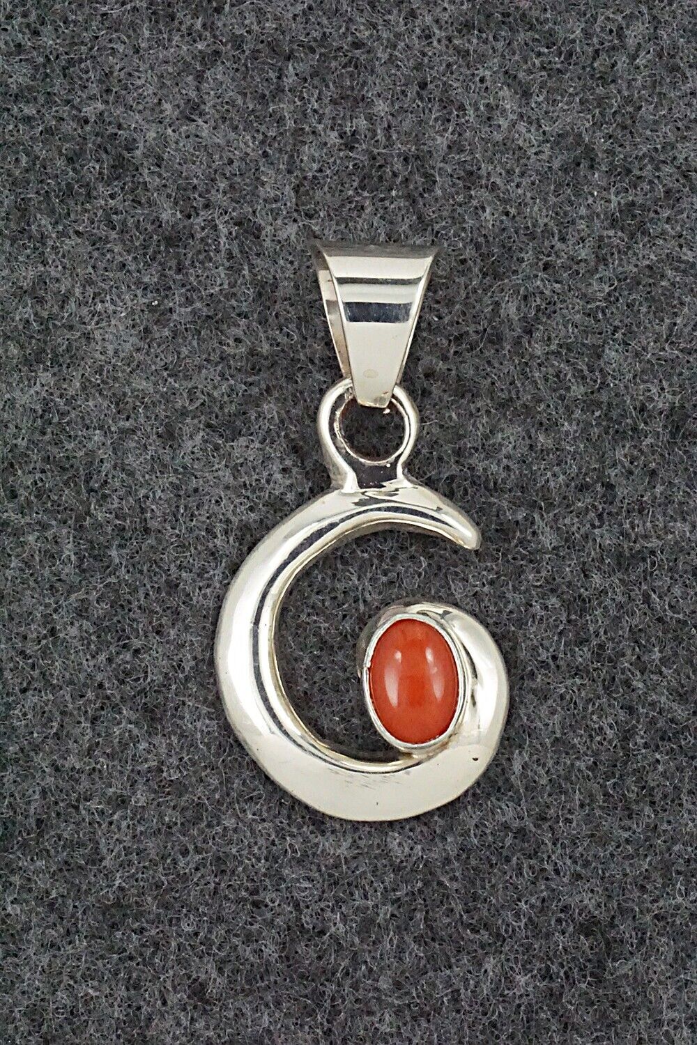 Coral & Sterling Silver Pendant - Mildred Parkhurst
