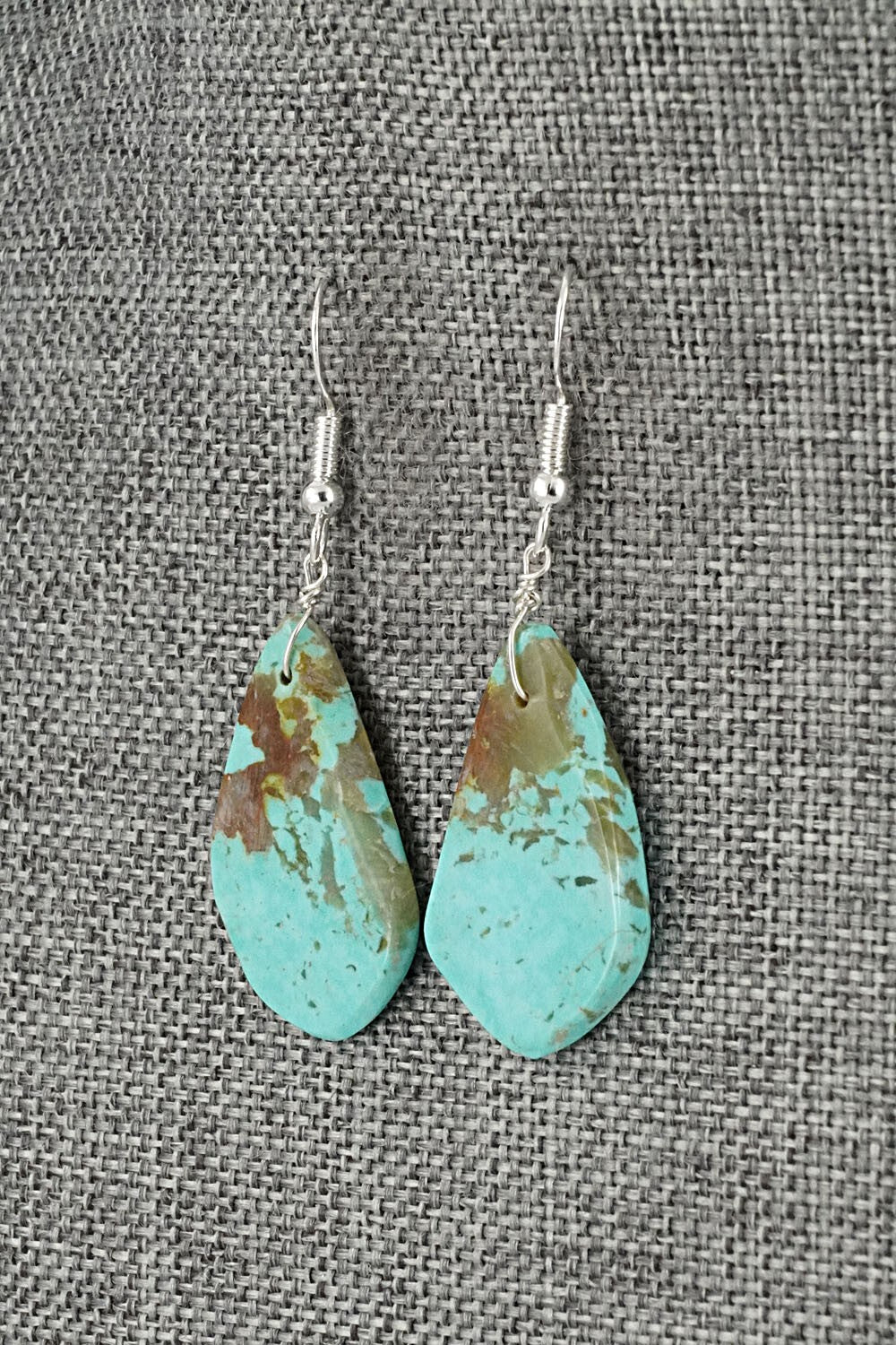 Turquoise & Sterling Silver Earrings - Louise Pete