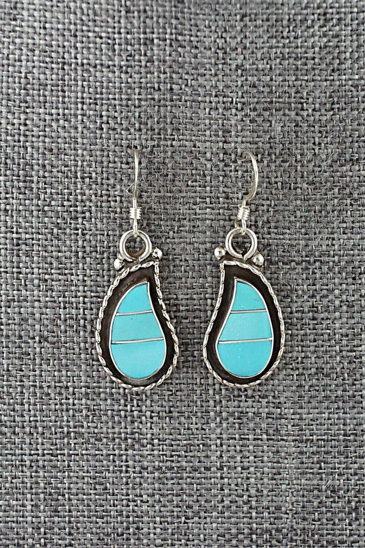 Turquoise & Sterling Silver Earrings - Faye Lowsayatee
