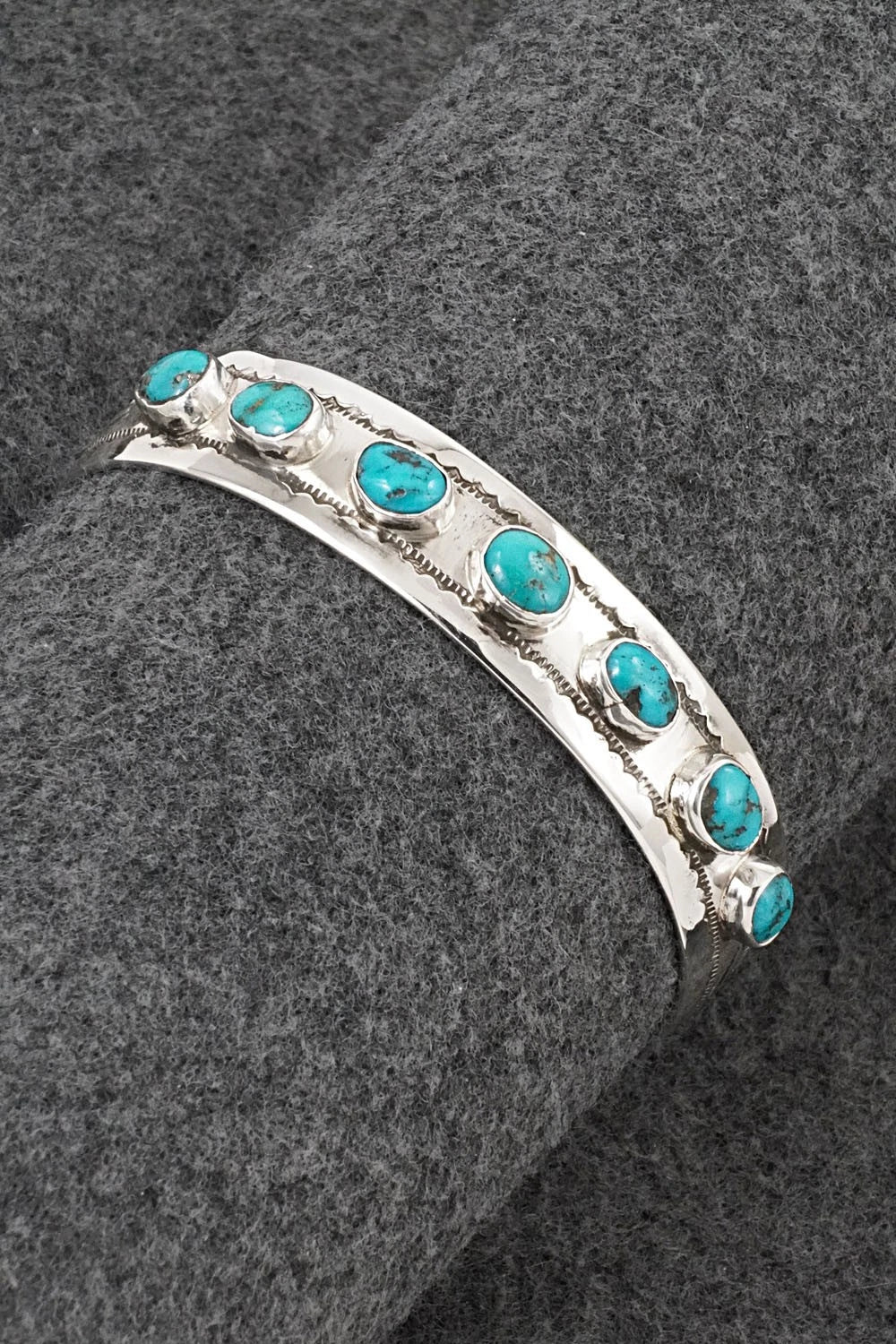 Turquoise & Sterling Silver Bracelet - Priscilla Reeder